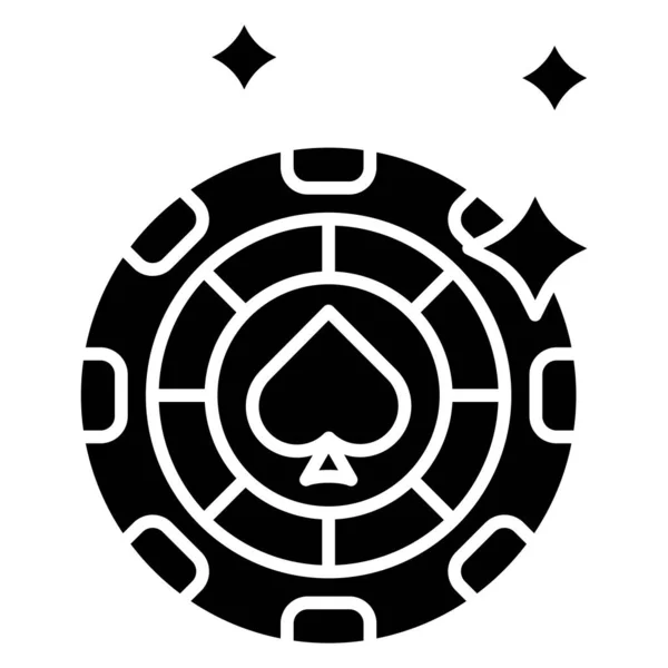Значок Чипа Казино Набросок Иконки Вектора Фишек Покера Стержня — стоковый вектор