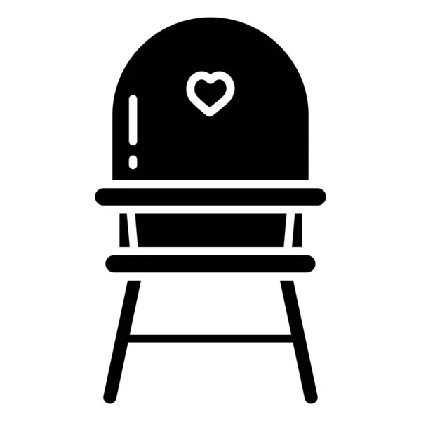 Simple Vector Icon Illustration Baby Chair — Stock Vector