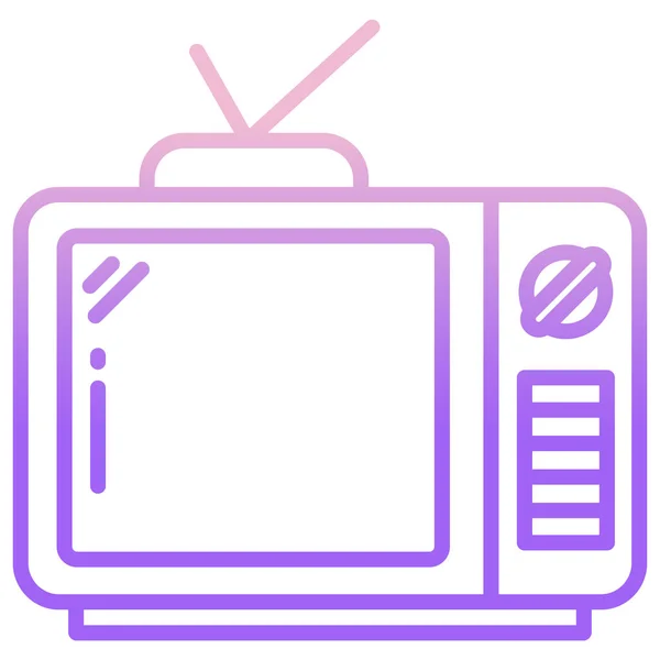 Televisie Eenvoudig Pictogram Vectorillustratie — Stockvector