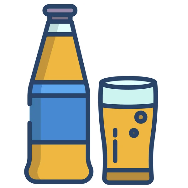 Bier Web Icon Vektor Illustration — Stockvektor