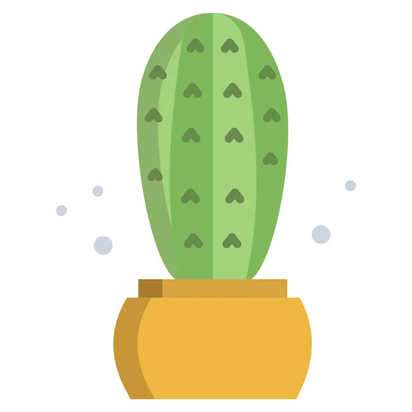 Icône Cactus Illustration Plate Des Icônes Vectorielles Cactus Pour Web — Image vectorielle