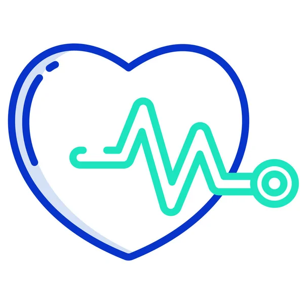 Heartbeat Web Icon Simple Illustration — Stock Vector