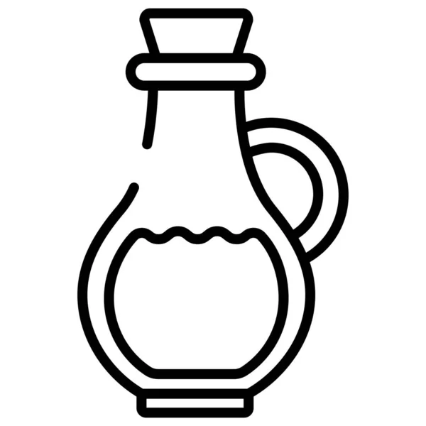 Una Botella Icono Web Ilustración Simple — Archivo Imágenes Vectoriales