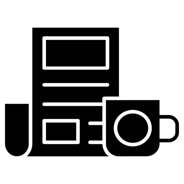 Cafea Pictograma Web Ilustrație Simplă — Vector de stoc