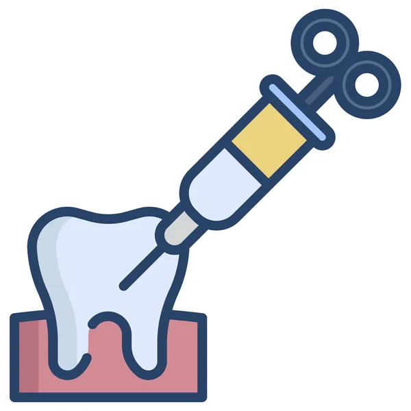 Zubní Ošetření Jednoduchá Ilustrace — Stockový vektor
