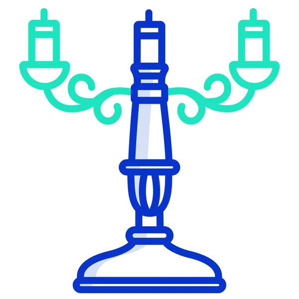 Kerzenständer Web Symbol Einfaches Design — Stockvektor