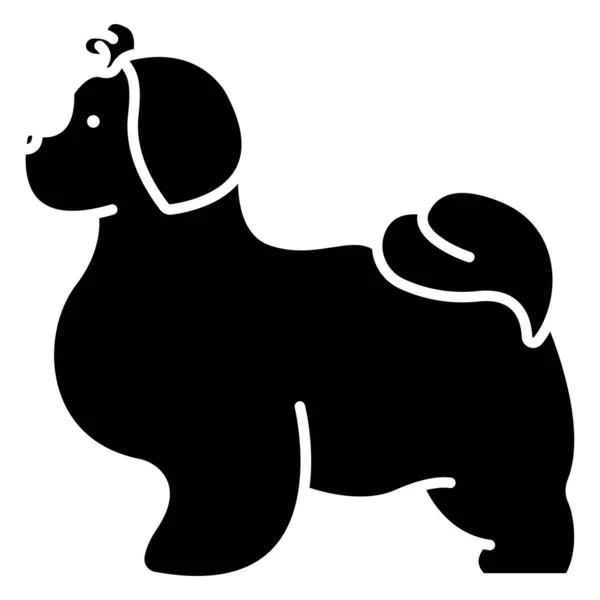 単純なベクトルアイコン犬のイラスト — ストックベクタ