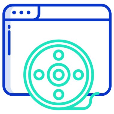 Web simgesi basit vektör illüstrasyonu