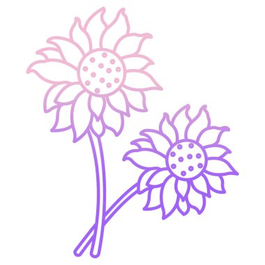 çiçek web simgesi, vektör illüstrasyonu 