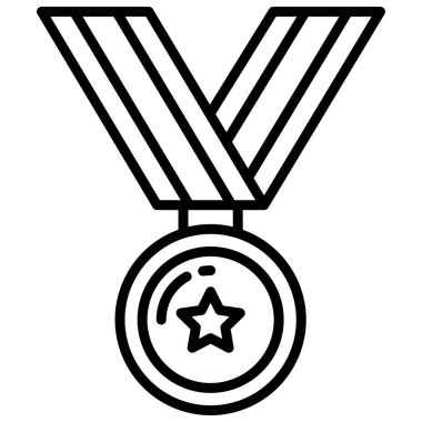 Basit vektör simgesi, ödül illüstrasyonu 
