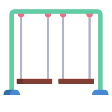 Beyaz arkaplanda basit vektör simgesi sallar