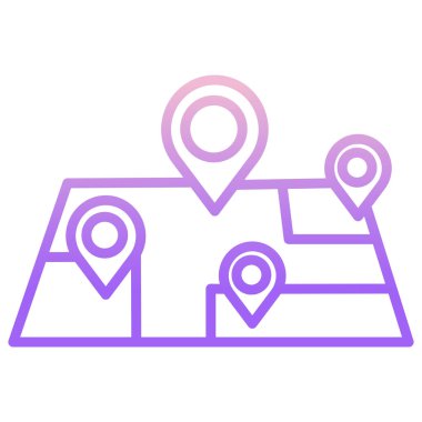 konum web simgesi, vektör illüstrasyonu 