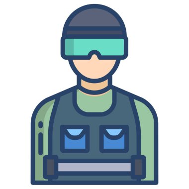 Sanal Gerçeklik Gözlükleri. Basit illüstrasyon