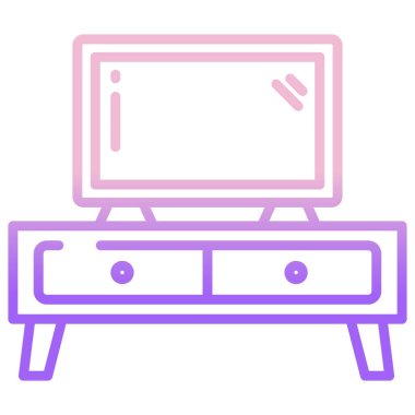 Televizyon. Web simgesi basit illüstrasyon