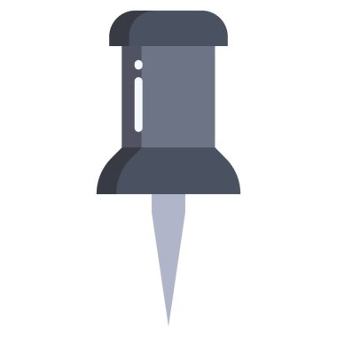 İğne simgesine bas. vektör illüstrasyonu