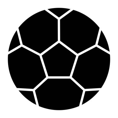 Beyaz arkaplanda basit vektör futbol topu simgesi