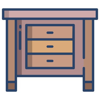 Dolap. Web simgesi basit illüstrasyon