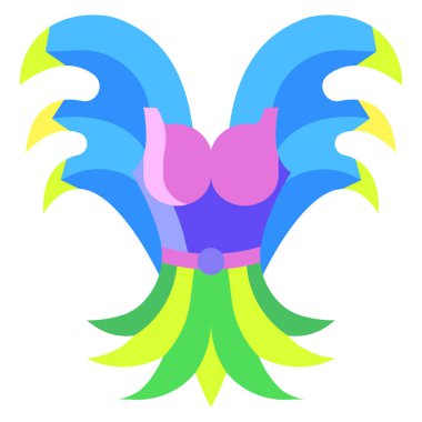 Karnaval maskesi ikonu. Beyaz arkaplanda izole edilmiş web tasarımı için palyaço vektör simgelerinin karikatürü