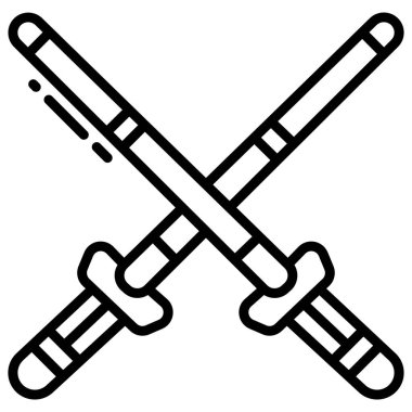 Kılıç. Web simgesi basit illüstrasyon