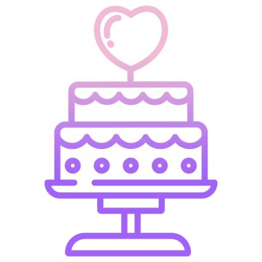 Pembe kalpli pasta, vektör illüstrasyonu