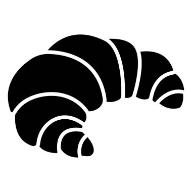 Basit vektör simgesi, kruvasan çizimi