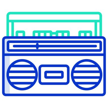 Teyp Kaydı beyaz arkaplandaki basit vektör simgesi