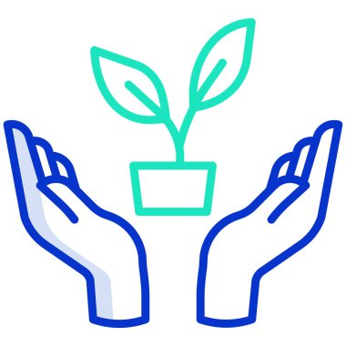 Bitki simgesinin vektör illüstrasyonu