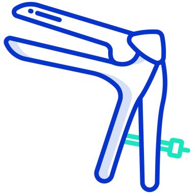 Bir kadının mavi ve beyaz çizgilerinin çizimi