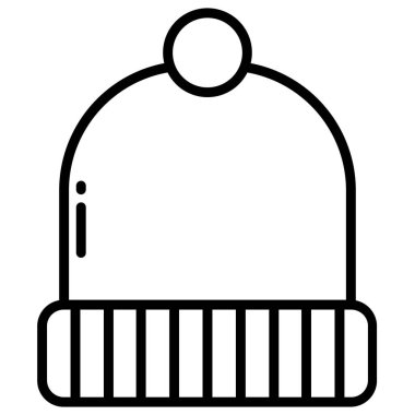 Beanie web simgesi, vektör illüstrasyonu