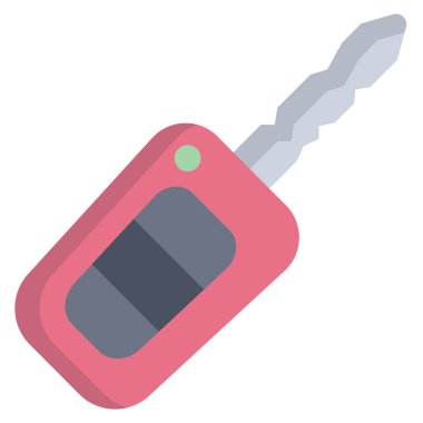 Araba anahtarı. Web simgesi basit illüstrasyon