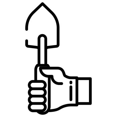 Trowel web simgesi basit vektör illüstrasyonu