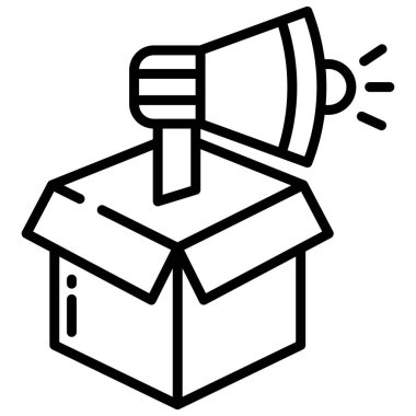 Kutu. Web simgesi basit illüstrasyon