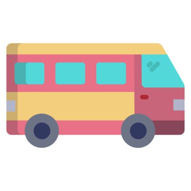 Van basit simgesi, vektör illüstrasyonu