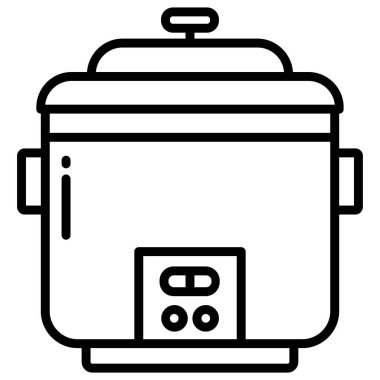 Pirinç Fırını. Web simgesi basit illüstrasyon