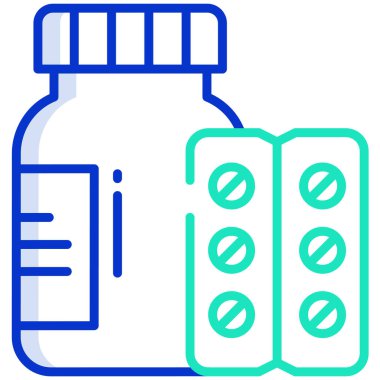 Tıbbi ögelerin basit vektör simgesi