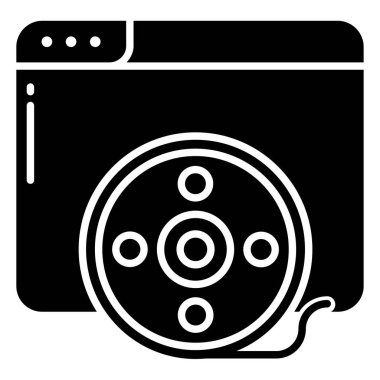 Web simgesi basit vektör illüstrasyonu