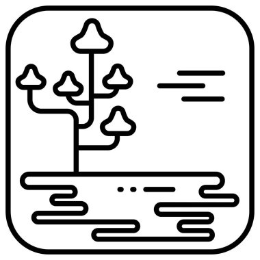 Manzara vektör çizim arka plan 