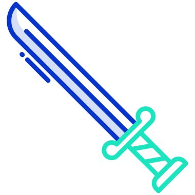 Kılıç. Web simgesi vektör illüstrasyonu