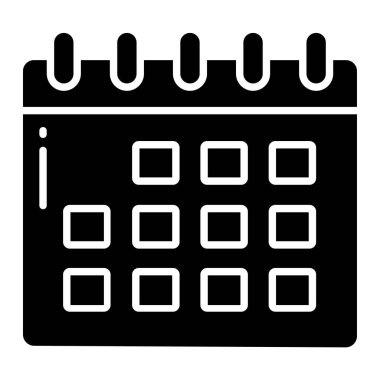 Takvim web simgesi, vektör çizim