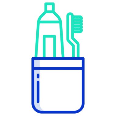 Diş macunu. Web simgesi basit illüstrasyon