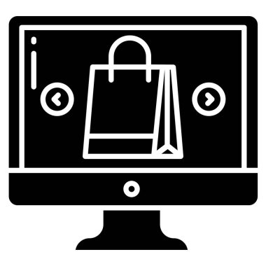 Alışveriş. Web simgesi basit illüstrasyon