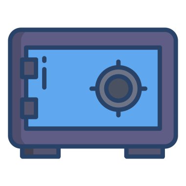 Güvenli. Web simgesi vektör illüstrasyonu