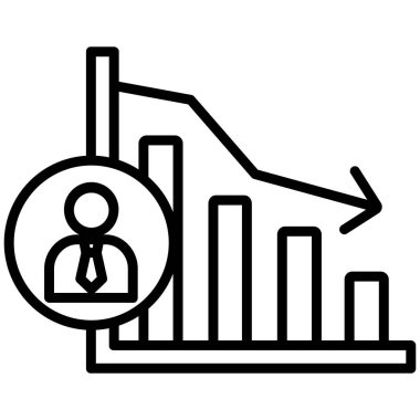 Grafik simgesinin vektör illüstrasyonu