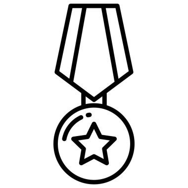 Madalya. Web simgesi basit illüstrasyon