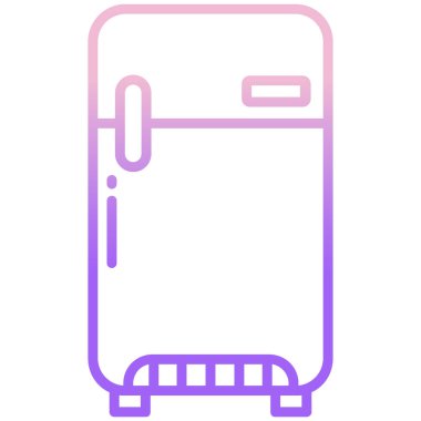 Buzdolabı. Web simgesi basit illüstrasyon