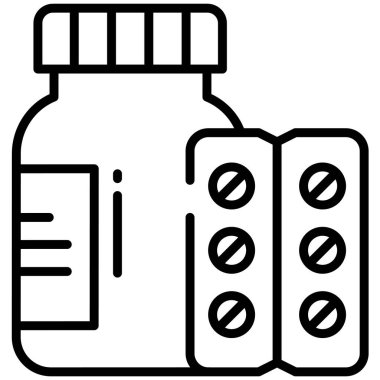 Tıbbi ögelerin basit vektör simgesi