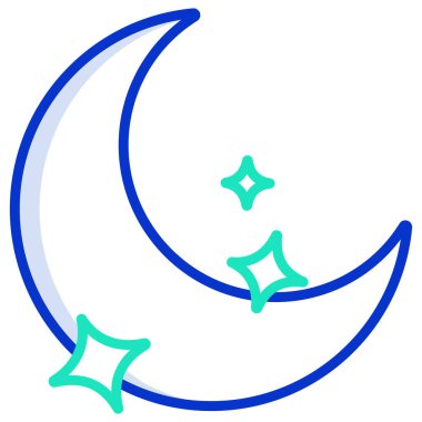 Hilal ay. Web simgesi basit illüstrasyon