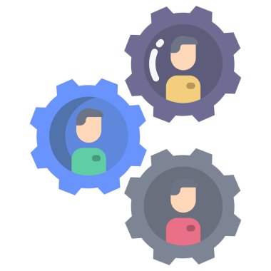 Basit vektör simgesi, dişlilerin çizimi