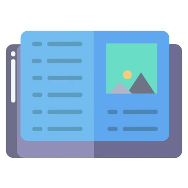 Kitap. Web simgesi basit illüstrasyon