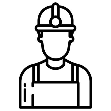 İnşaat işçisi. Basit tasarım